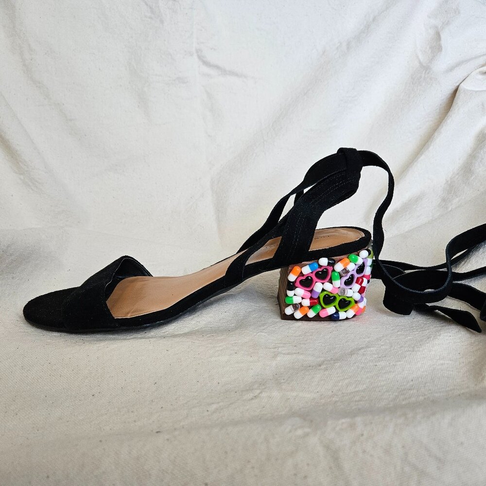 Sunnies and Pills Suede Lace-up Sandals